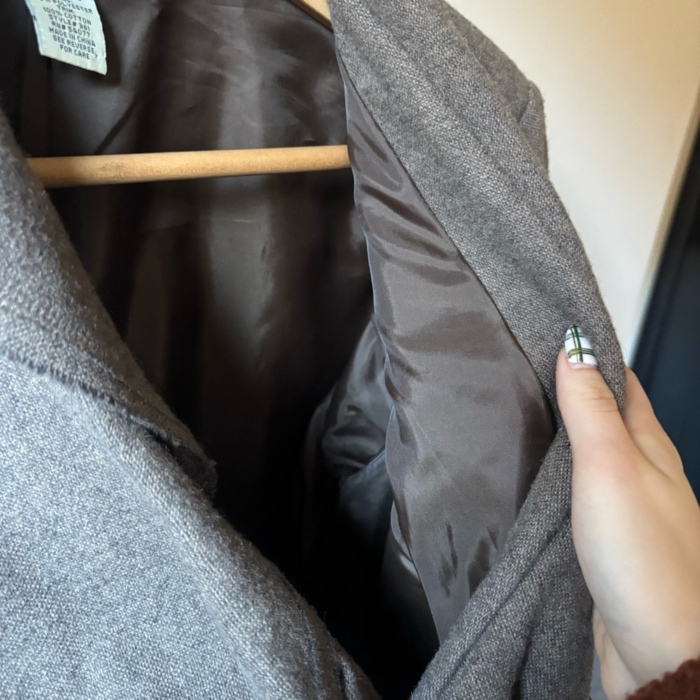 CAbi Brown Ruffled Wool Blazer - Picture 4 of 9